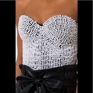 Akira Pearl Bustier Top